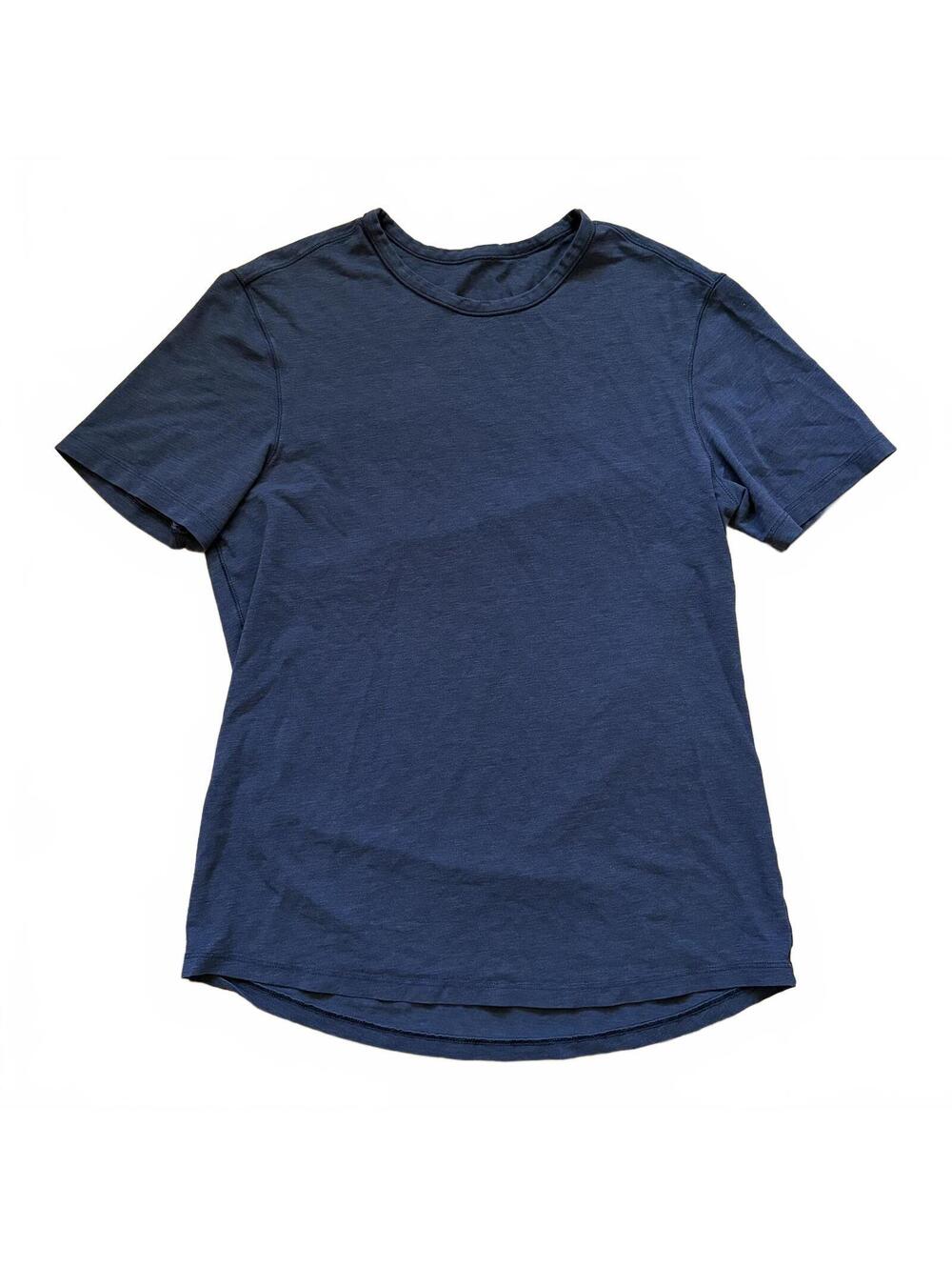 Lululemon Slub T-Shirt Short Sleeve Heather Blue Men's Size APPROXIMATELY Medium
